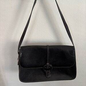Fossil Black Leather Shoulder Bag